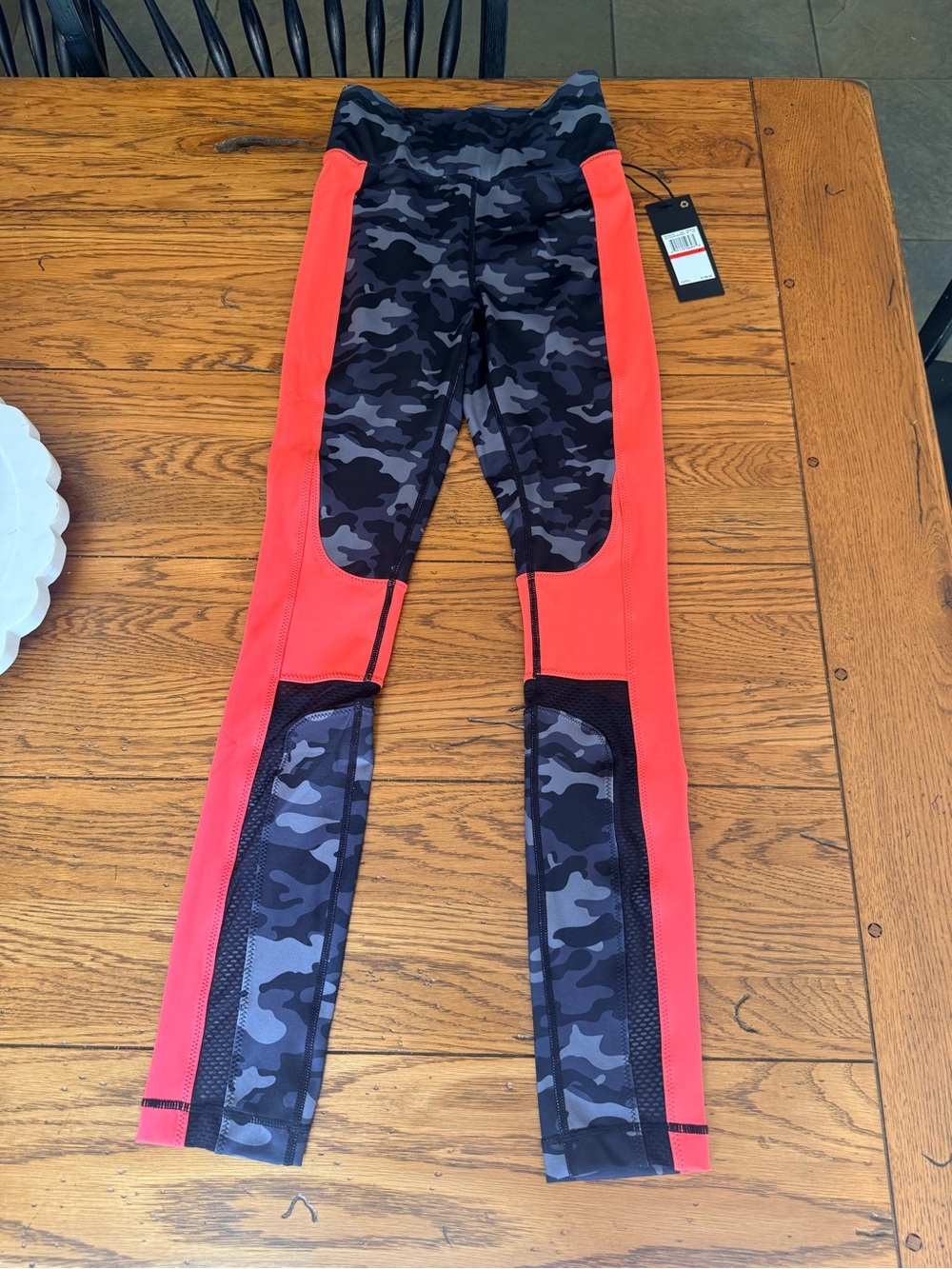 Fila Black & Coral Camo Performance Leggings